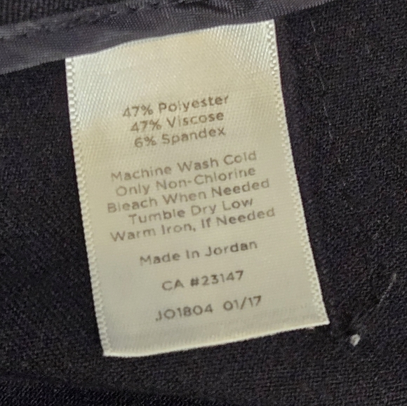 Talbots Curvy Navy Blue Flat-Front Straight Leg Office Dress Pants, Size 6 - Picture 7 of 8